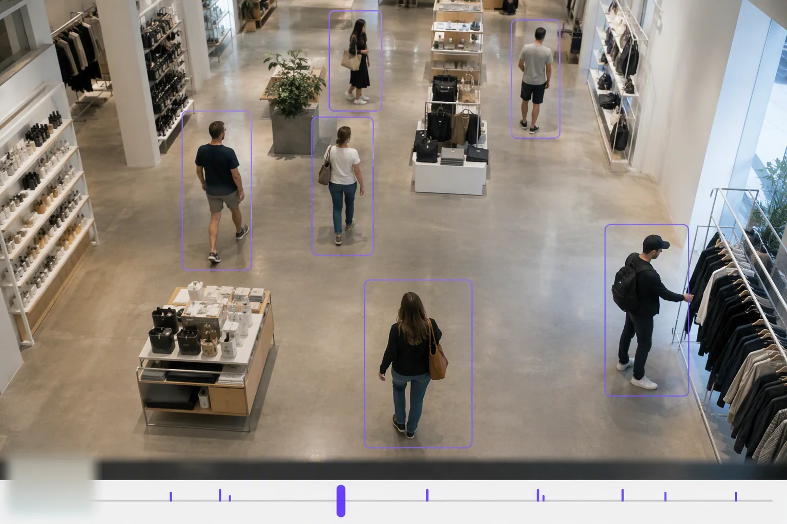 Investigation timeline with detected events marked